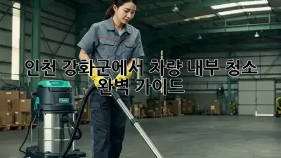 인천 강화군에서 차량 내부 청소 완벽 가이드
